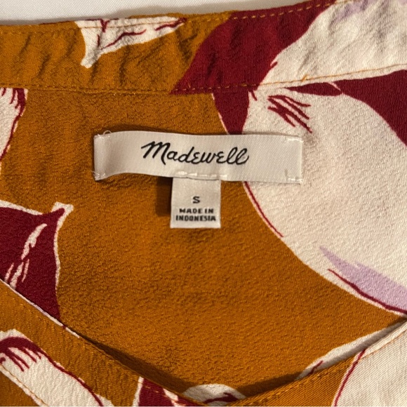 Madewell Island Magnolias Getaway Button Down Oversize Crop Top Size S - Picture 4 of 9